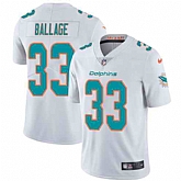 Nike Men & Women & Youth Dolphins 33 Kalen Ballage White NFL Vapor Untouchable Limited Jersey,baseball caps,new era cap wholesale,wholesale hats